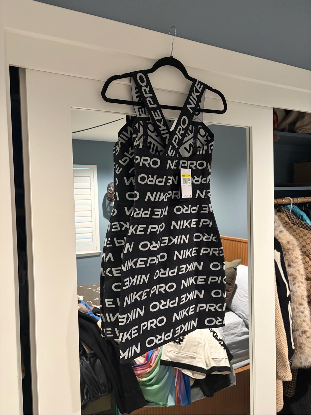 Nike Black and White Logo Tank Dress